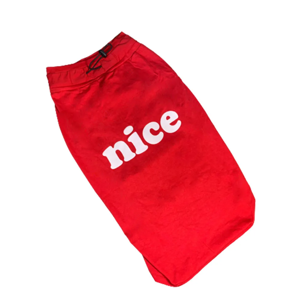 A a Pets' Graphic Printed (Nice) T-Shirt for Dog, Puppy and Cat | Round Neck | Breathable Costumes | 100% Cotton