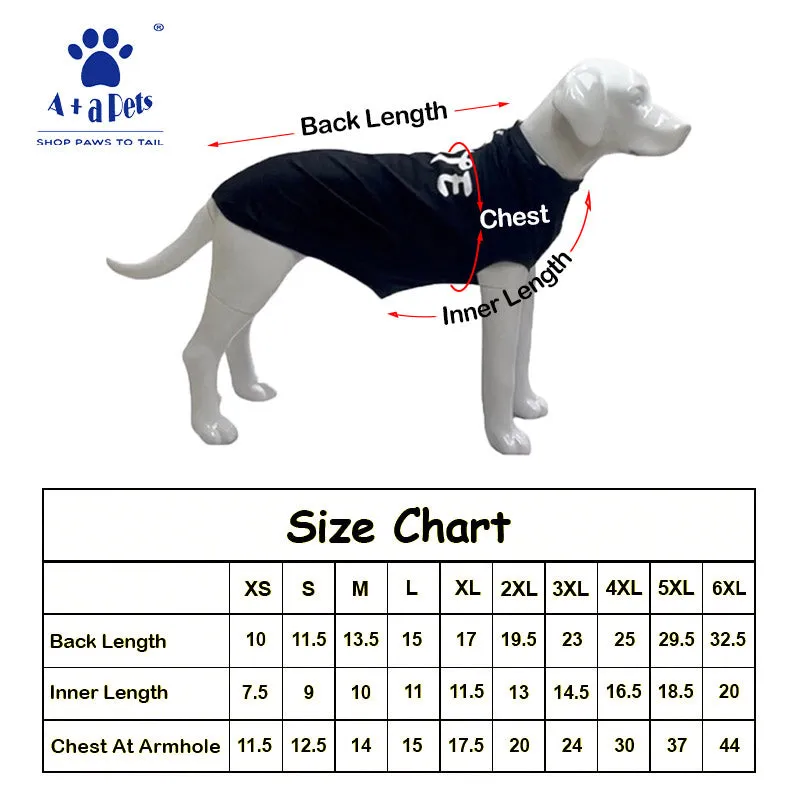 A a Pets' Graphic Printed (Nice) T-Shirt for Dog, Puppy and Cat | Round Neck | Breathable Costumes | 100% Cotton