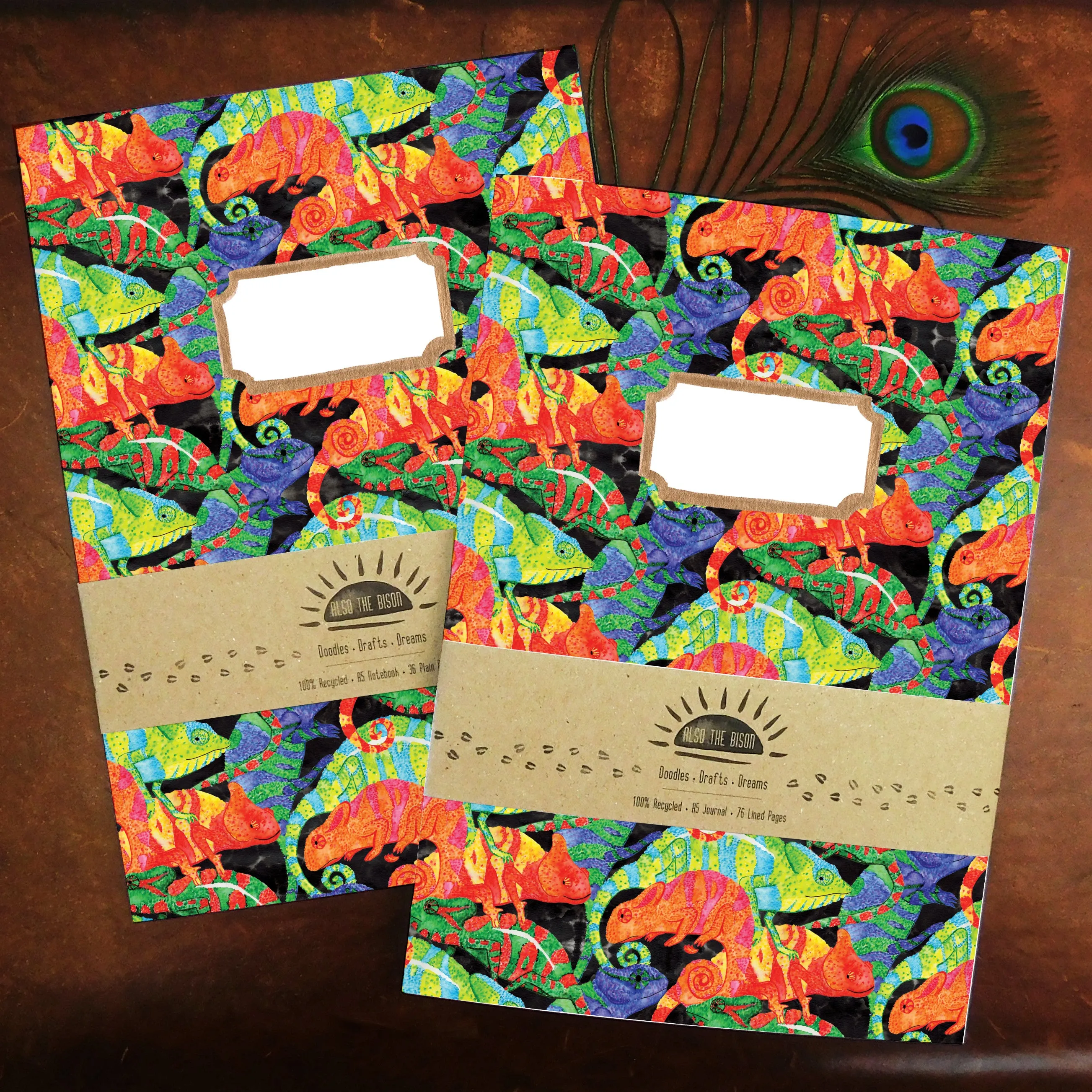 Camouflage of Chameleons Print Lined Journal