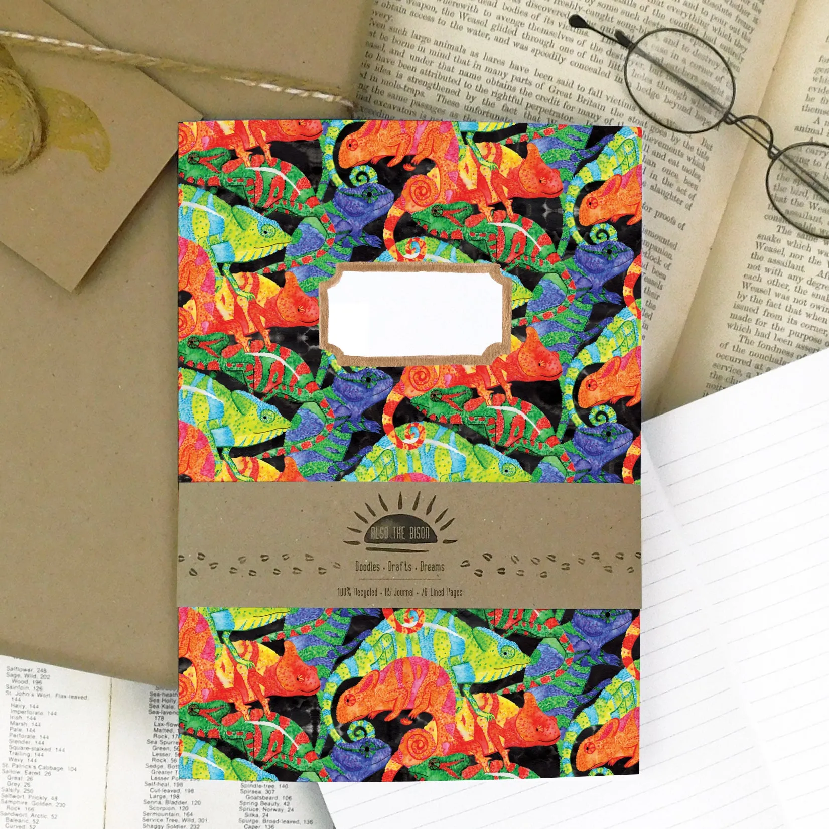 Camouflage of Chameleons Print Lined Journal