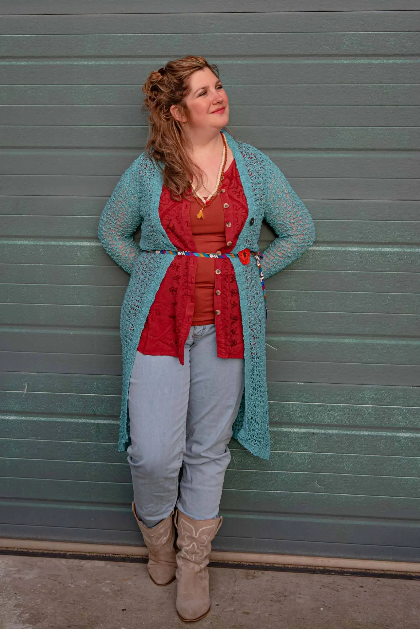 Djava spring cardigan - light blue- made by Tantilly