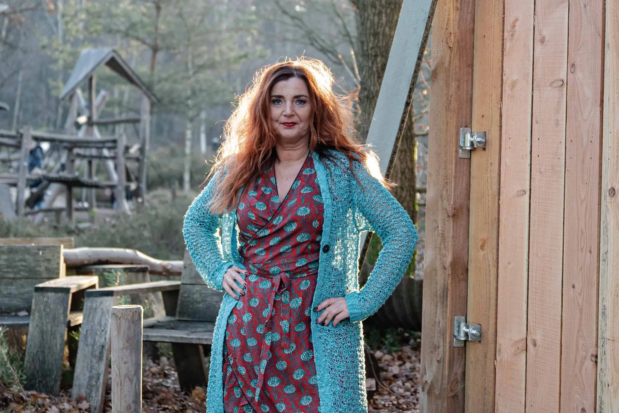 Djava spring cardigan - light blue- made by Tantilly