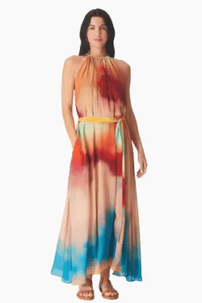 Gilner Farrar Talia Dress in Blue Lagoon Print