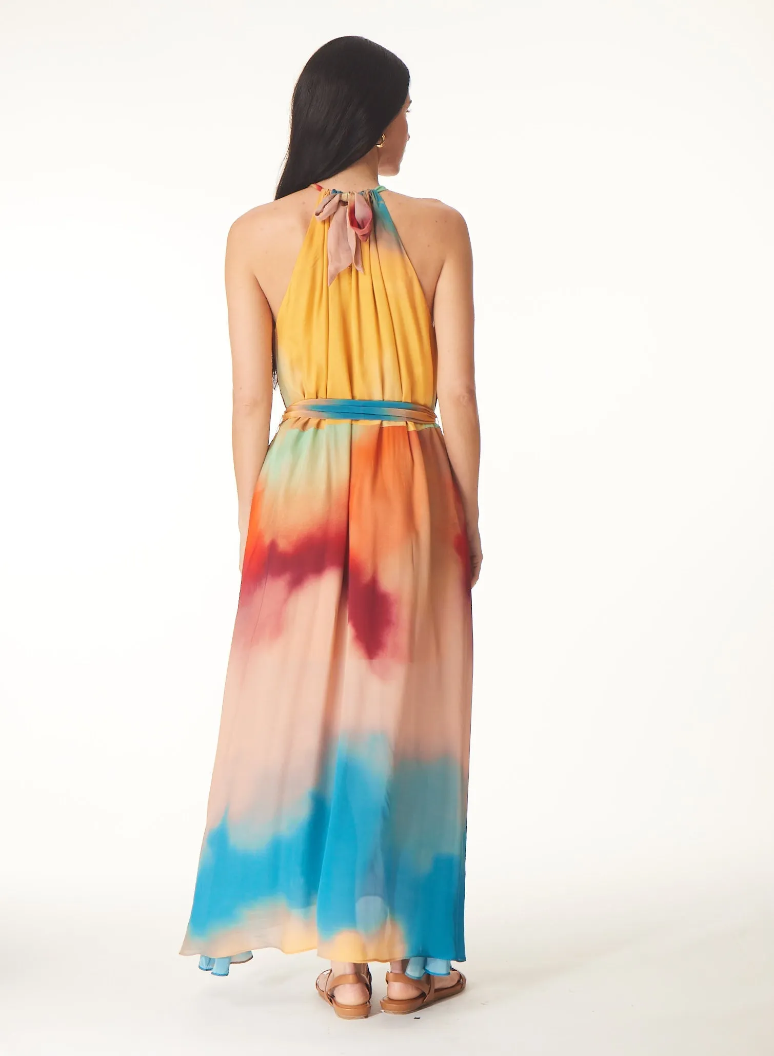 Gilner Farrar Talia Dress in Blue Lagoon Print