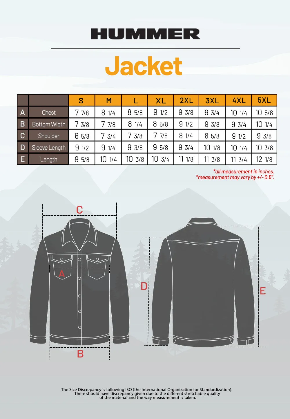 HUMMER MEN'S JACKET H0014