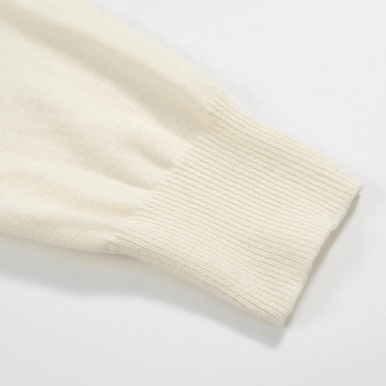 Men's vintage white apricot 1974 turtleneck knit tee