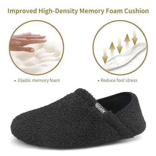 OZLOOK Slippers for Women Men, Mens Womens House Slippers, Fuzzy Slippers Memory Foam Warm Curly Fur Indoor