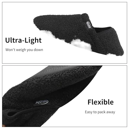 OZLOOK Slippers for Women Men, Mens Womens House Slippers, Fuzzy Slippers Memory Foam Warm Curly Fur Indoor