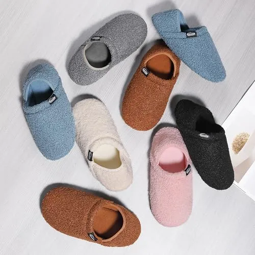 OZLOOK Slippers for Women Men, Mens Womens House Slippers, Fuzzy Slippers Memory Foam Warm Curly Fur Indoor